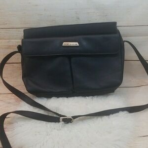 Hush Puppies leather crossbody blue adjustable crossbody shoulder bag handbag